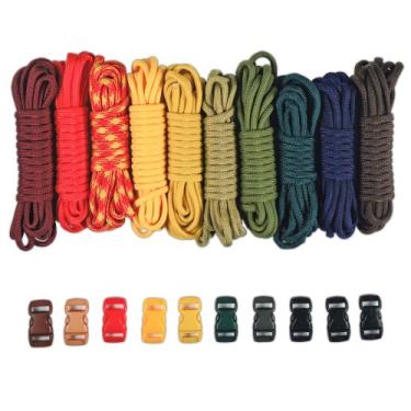 Imagem de PARACORD PLANET Kits de artesanato tipo III de 250 kg com fivelas, escoteiros de 30 m