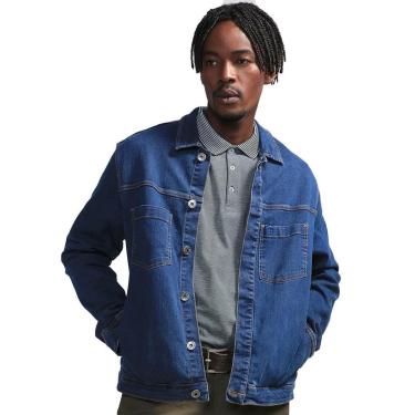 Imagem de Jaqueta Dudalina Jeans Masculina Trucker Color Azul Médio-Masculino