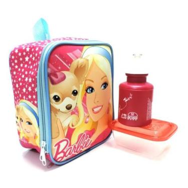 Imagem de Lancheira Térmica Infantil Escolar Barbie Pets Cachorro F5 - Próprio