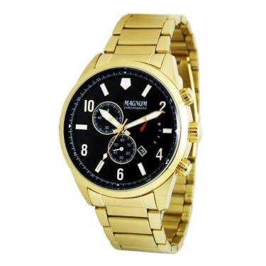 Imagem de Relógio Magnum Masculino Ref: Ma35182u Cronógrafo Dourado
