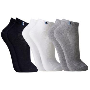 Imagem de Kit 3 Pares Meias Feminina Lupo Cano Curto Algodão 03225