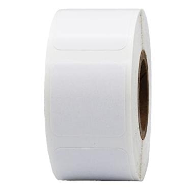 Imagem de Etiquetas de codificação de cores brancas para organizar inventário, armazenamento, varejo e suprimentos – Quadrados de 2,5 cm, total de 500 adesivos semibrilhantes em um rolo – Feito nos EUA