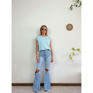 Imagem de Camiseta Aveloz Feminina Muscle Tee Azul Claro