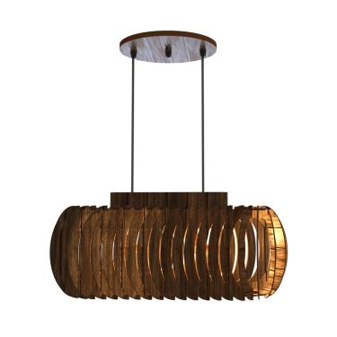 Imagem de Luminária Pendente Luminária Arca Teto Mdf Canaã 3D E27  