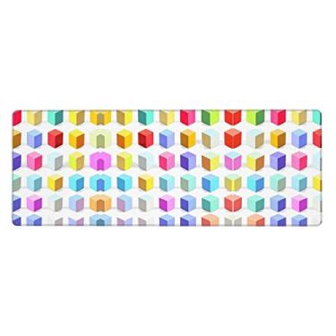 Imagem de Cubos coloridos extra grandes de borracha para teclado 30,5 x 80 cm, bloco de teclado multifuncional super espesso para proporcionar uma sensação confortável