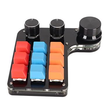 Imagem de Teclado Mecânico Programável Com Uma Mão, 3 Botões, Teclado Programável de 9 Teclas Com 3 Botões, Teclado Mecânico Mini Macro USB para Jogos para Escritório