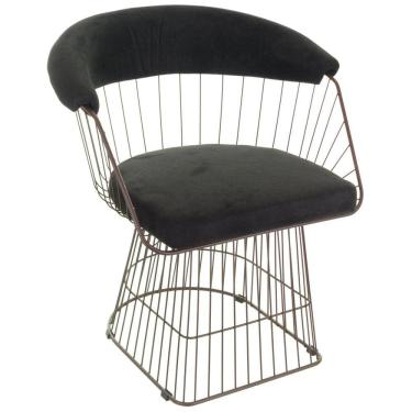 Imagem de Cadeira para Sala de Estar Baixa Aço Wp Aço Corten/Preto