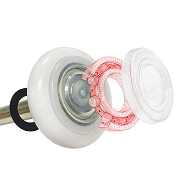 Imagem de DURA-LIFT Rolo de porta de garagem de nylon selado 6200ZZ Ultra-Life MAX 5 cm, haste de 10 cm, pacote com 10