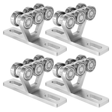 Imagem de Carrinho de 6 rodas para montagem de carrinho elétrico de fácil instalação carrinho de rolo silencioso para uso com 3,5 cm de largura e todos os canais de suporte de 3,5 cm ou mais alto (design4)