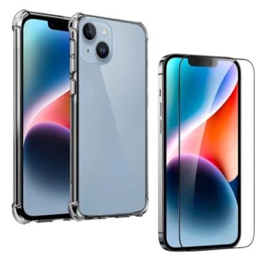 Imagem de Capa Capinha Anti Impacto + Película Premium 9D Cerâmica Para iPhone 14 Plus Tela De 6,7 Polegadas - (Bluepink)