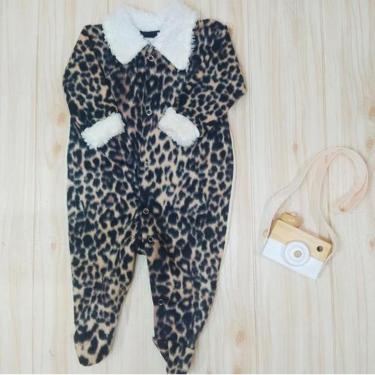 Imagem de Macacão Oncinha Bebe Menina 1 A 4 Meses Macacão Soft De Bebê-Feminino