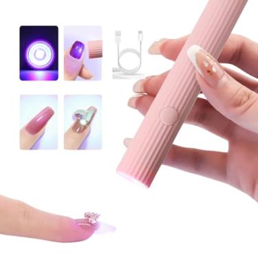 Imagem de Secador Esmalte e Unhas Em Gel Led Rápida Portátil Lâmpada UV para unhas - Lâmpada de unha LED portát USB recarregável sem fio para esmalte de gel, fototerapia máquina, recarregável.