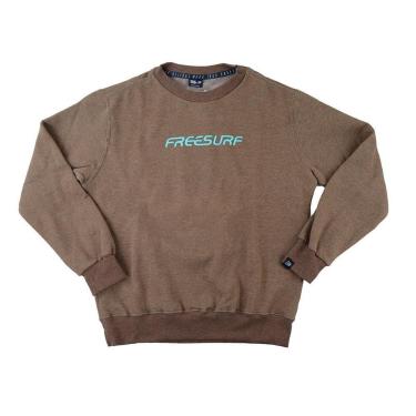 Imagem de Blusa Moletom Infantil Freesurf QR Marrom - 1310-Masculino