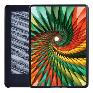 Imagem de Capa rígida para tablet Kindle 10ª/8ª geração/Kindle Paperwhite 1 5th/2 6th/3 7th/4 10th Tablet Capa protetora durável (26.3D Art-Green Wave, Kindle J9G29R)
