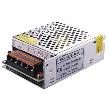 Imagem de Fonte de alimentação 5V, PHEVOS AC110V para DC 5v 8A fonte de alimentação universal para modelos Raspberry PI, CCTV, rádio, projeto de computador, WS2812B WS2811 WS2801 WS2801 APA102 Tiras LED Pixel