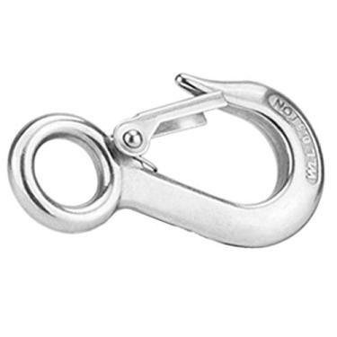 Imagem de Tongina Gancho de guincho de metal com trava de segurança para guincho de guincho com alça de guincho - 0,5T