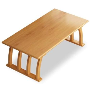 Imagem de Mesa baixa dobrável multifuncional de bambu, mesa de centro, meditação japonesa e mesa de chá, mesa de piquenique baixa portátil, para sentar no chão