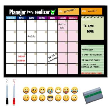 Imagem de Planner de Parede/Planejador Semanal/Planner Mensal/Quadro Planner 40x60 cm Metal