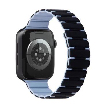 Imagem de Pulseira Elos Silicone Dupla Cor Compatível Com Apple Watch - Baú do V