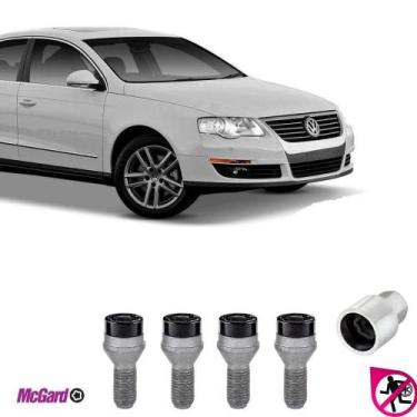 Imagem de Kit Parafuso Trava Antifurto Roda Vw Passat Original Preto - Mcgard