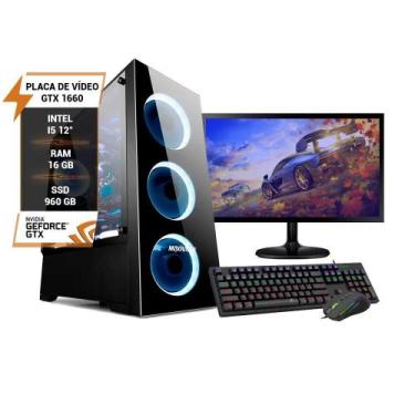 Imagem de Pc Gamer I5 12º 16Gb Ssd 960 Gtx 1660 + Monitor 32 - Wjinfo
