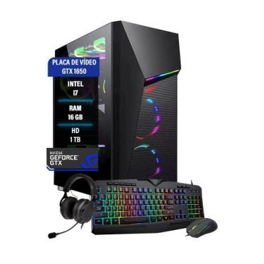 Imagem de Pc Gamer Bravus Core I7 Gtx 1650 Memória 16Gb Hd1Tb Ssd - Fonecar Info