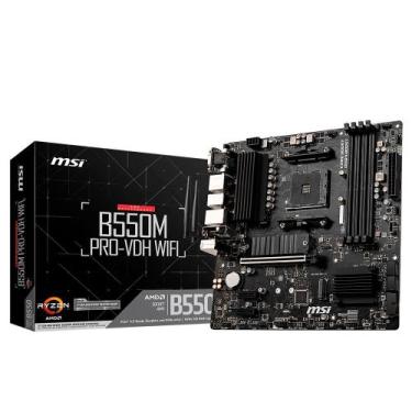 Imagem de Placa Mãe MSI B550M PRO-VDH WiFi AM4 mATX