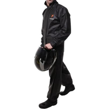 Imagem de Capa De Chuva Masculina e Feminina Com Calça Conjunto Motoqueira Imper