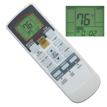 Imagem de Controle remoto de substituição para controle remoto Fujitsu Ar Condicionado Número do Modelo AR-RAH1U (Fahrenheit e luz de fundo)