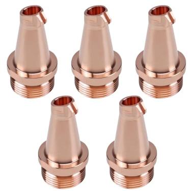 Imagem de WTTTOOLS Bocal de soldagem a laser, 5 peças, kit de ponta de bocal de soldador a laser BS-16 Bocais de cobre M16 H35 para pistola de solda a laser portátil, cabeça de soldador a laser, máquina de