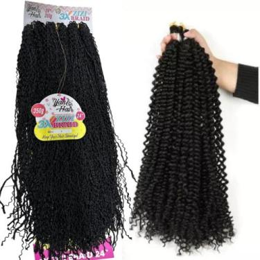 Imagem de CABELO KANEKALON MIOJINHO MICRO ZIZI PACOTÃO 350g, Preto