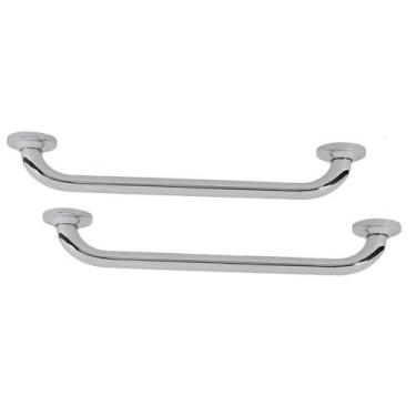 Imagem de Barra Alça Apoio 30cm Inox Kit 2 Uni Anti Queda Idoso Gestante Pcd Cad