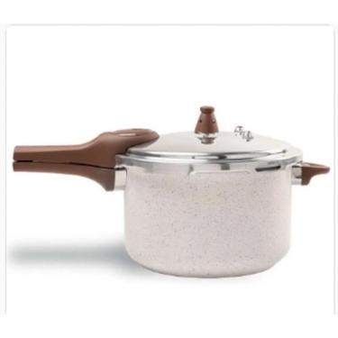 Imagem de Panela de pressão brinox cerâmic life Pressure com indicação de 6,8 Li