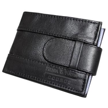 Imagem de Carteira Masculina Em Couro Legitimo Divisorias Ziper Porta Cartão Doc