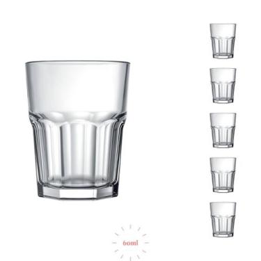 Imagem de Jogo 6 Copos 60ml Bristol Dose Redondo Tequila Whisky Vidro - NADIR FI