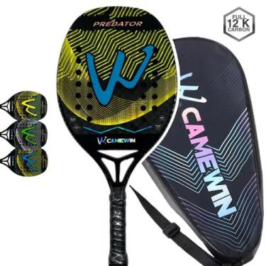 Imagem de Raquete Beach Tennis Camewin 100% Fibra Carbono 12K Predator