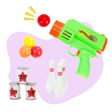 Imagem de Lançador Acerte no Alvo com Acessorios Latinhas e Pinos - TOYS 2U