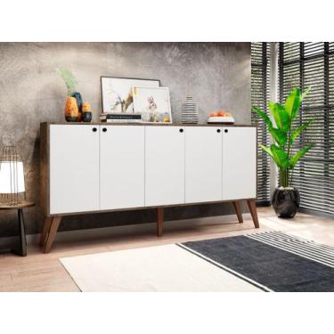 Imagem de Aparador Buffet 5 Portas Castani com Branco Brienza - Brienza Movelari