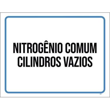 Imagem de Placa Sinalização - Nitrogênio Comum Cilindros Vazios 36X46 - Sinalizo