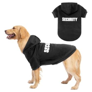 Imagem de (XXL, Black) - BINGPET BA1002-1 SECURITY Patterns Printed Puppy Pet Hoodie Dog Clothes
