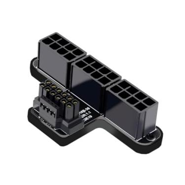 Imagem de CY Adaptador 12VHPWR ATX3.0 PCI-E 5.0 Power Modular para Três ATX 8P Adaptador para 4080 5090TI 16 Pinos 12 + 4P Ângulo Superior 90 Graus