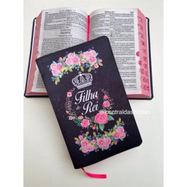 Imagem de Biblia Filha do Rei ARC  Letras Grandes Com Harpa E Corinhos Indice - 