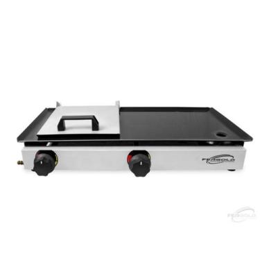 Imagem de Chapa Chapeira Lanche 2mm Porção c/prensa Abafador 30x60 Profissional 