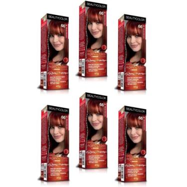 Imagem de Beauty Color Tintura 76.44 RUIVO ABSOLUTO TESTE 45gr (06 Unidades) Cor