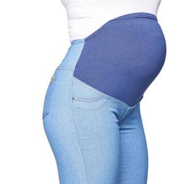 Imagem de Calça Gestante Jeans De Gravida Cos Alto Confortável Top - Max Denim, 