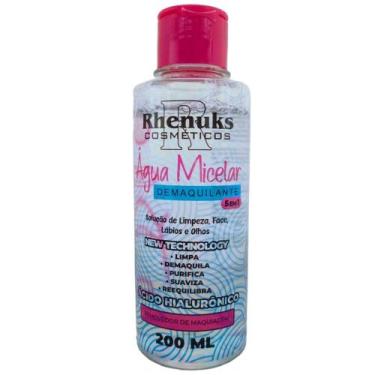 Imagem de Água Micelar Demaquilante 5 em 1 Limpa Demaquila 200ml Suave - Rhenuks