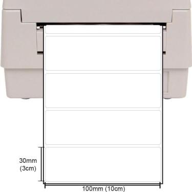 Imagem de Kit 10 Rolos Etiqueta Couche 100Mm X 30Mm + 5 Ribbons - Etiquetou