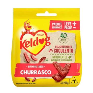 Imagem de Bifinho Keldog para Cães Sabor Churrasco 250gr - Kelco