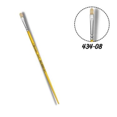 Imagem de Pincel Condor 434-08 Língua de Gato Pelo Natural Cabo Longo