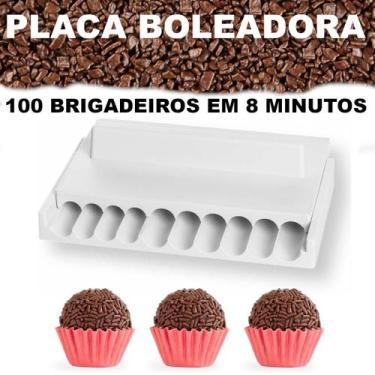 Imagem de Placa boleadora doces  brigadeiro branca  10g 13g e 17g - loja do aben